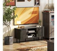 TV Unit Cabinet for TVs up to 55 Inches with Storage Shelves HOMCOM Grey One Size