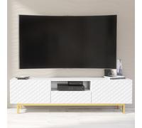 Mex Furniture LTD TV Unit Diamond Luxe 180cm - White Mex Furniture LTD White