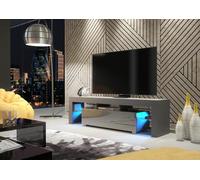 Tv Unit 160Cm Sideboard Cabinet Cupboard Tv Stand Living Room High Gloss Doors -Dark Grey