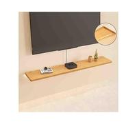 TV Unit Floating TV Shelves, 63.0/70.8" Wall-mounted TV Shelf with LED Light, Modern Solid Wood Storage Shelves Wall Shelf Unit Under TVs TV Stand for Living Room(Natural,180cm)