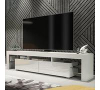 Tv Unit Nova 200Cm - White With Gloss Doors