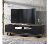 Tv Unit Rift Loft 200Cm - Rustic & Black