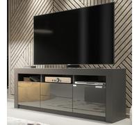 Tv Unit Shine 160Cm - Dark Grey With Gloss Doors