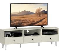 HOMCOM TV Unit, TV Cabinet for up to 75", with Drawers, Shelves, White
