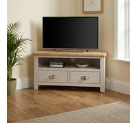 TV Unit Windermere Corner Oak Top Grey/Natural L:100cm
