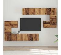 TV Units Wall-mounted 4 pcs Old Wood Engineered wood