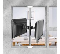 TV Wall Bracket Double TV Mount, 67-82cm/26.3-32.2inch Telescopic Height Adjustable TV Bracket, Fits 12-27inch LED Screen Display, 360° Left And Right Rotation TV Stand
