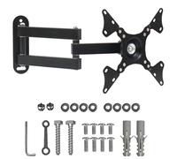 TV Wall Bracket for 13-42 inch TVs, Swivels Tilts TV Wall Mount for Flat & Curved TVs, Easy Install for LED/LCD/OLED VESA 75x75/100x100/200x200mm up to 11.5kg Capacity - Small Space Friendly