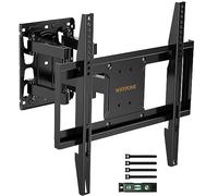 TV Wall Bracket Swivel WHYFONE Adjustable Full Motion TV Mount Tilt and Extend Double Articulating Arm Wall Mount for 26-65 Inch Flat & Curved TVs up to 45kg, Tv Bracket Max. VESA 400x400mm