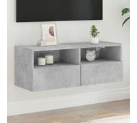 TV Wall Cabinet Concrete Grey 80x30x30 cm Engineered Wood