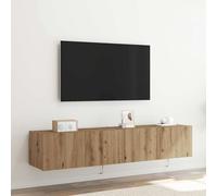TV Wall Cabinets with LED Lights Wall Mounted TV Unit Floating TV Stand vidaXL