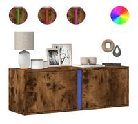 100cm Floating TV Unit Media Cabinet Wall Mounted TV Stand With LED Lights