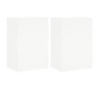 vidaXL TV Wall Cabinets Wall Mounted TV Units 2 pcs Black Engineered Wood