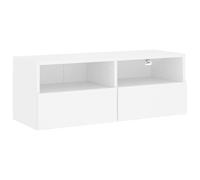 vidaXL TV Wall Cabinet Wall-mounted 2 pcs Black oak 100 x 30 x 30 cm