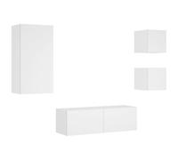TV Wall Cabinets with LED Lights 4 Piece Floating TV Wall Unit TV Stand vidaXL