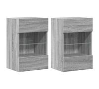 TV Wall Cabinets with LED Lights TV Wall Unit Storage Floating TV Unit vidaXL