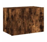 vidaXL TV Wall Cabinet with LED Lights Floating TV Unit TV Cabinet Smoked Oak