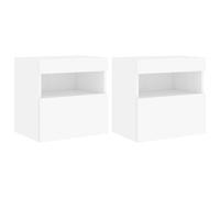 TV Wall Cabinets with LED Lights Wall Mounted TV Unit Floating TV Stand vidaXL