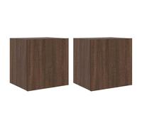 TV Wall Cabinets with LED Lights Wall Mounted TV Unit Floating TV Stand vidaXL