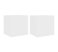 TV Wall Cabinets with LED Lights Wall Mounted TV Unit Floating TV Stand vidaXL