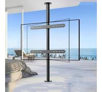 Tv Wall Mount - 360 Degree Rotating Frame Floor Support For 32-75 Inch Screens, Height Adjustable Universal Swivel Stand, Partition Wall Rotating TV Mount, Load Capacity Up To 110