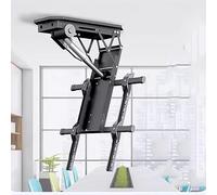 TV Wall Mount - Adjustable Motorized Ceiling Bracket, Flip Down Lift 0-85°, Fits 50-90 Inch TVs, Electric Telecommunication Stand, Telescopic Design