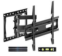 TV Wall Mount Bracket for 32-65 Inch TV Full Motion Dual Articulating Arm with Swivel & Tilt, Max VESA 400x400mm,Fits 203.2-406.4mm Studs, Supports 45kg for Flat & Curved Screens AX02MB01