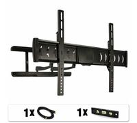 TV Wall Mount Bracket Tilt Swivel Arm 32"-60" LED LCD Plasma Stand Steel Black