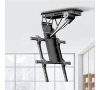 TV Wall Mount Motorized Ceiling TV Mount,Adjustable Ceiling TV Mount Bracket,0-85° Flip Down,Motorized Flip Down TV Roof Ceiling Mount,Fits 50-90 Inch TVs