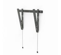 Hama TV Wall Mount, Ultra-Slim, Tiltable (TV Wall Mount 90 Inches, VESA 50 x 50 to VESA 600 x 400, up to 80 kg, Wall Distance 2 cm, Extra Flat, Height Adjustable, with Fischer Dowels) Anthracite
