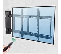 tv Wall Mount TV Mount, Motorized TV Wall Bracket with One- Way Rotation, Remote Control, Can Telescopic, Swivel, for 50-70 Inch Flat and Curved TVs Up to 45kg