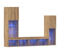 vidaXL TV Cabinet Black oak 40.5 x 30 x 102 cm Engineered wood, Living Room, Rectangular TV Cabinet, Rustic Home Furniture, Modular Media Stand, Decorative Storage, Versatile Indoor Decor