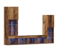 vidaXL TV Cabinet Black oak 40.5 x 30 x 102 cm Engineered wood, Living Room, Rectangular TV Cabinet, Rustic Home Furniture, Modular Media Stand, Decorative Storage, Versatile Indoor Decor