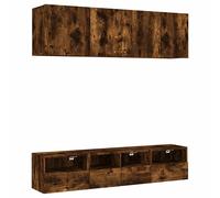 TV Wall Units 5 Piece Floating TV Wall Unit TV Stand Engineered Wood vidaXL