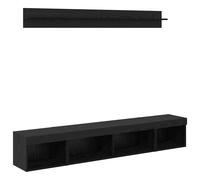 TV Wall Units 5 Piece with LED Floating TV Cabinet Engineered Wood vidaXL