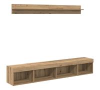 TV Wall Units 5 Piece with LED Floating TV Cabinet Engineered Wood vidaXL