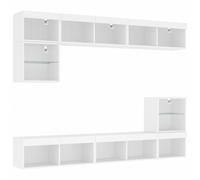 TV Wall Units 8 Piece with LED Floating TV Cabinet Engineered Wood vidaXL