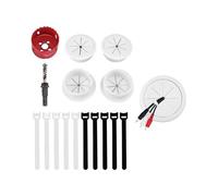 TV Wire Hider Kit for Wall Mount TV Cord Hider in Wall Cable Management Kit Includes 4 Pass Throughs 1 Hole Saw Drill Attachment 10 Cable Ties for Easy Install
