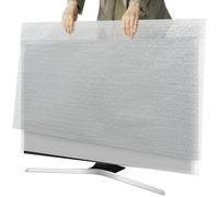 TV Wrap Cover for Moving & Shipping, 2 Pcs Foam Flat Screen TV Cover and Bubble Cushioning Wrap Reusable Flat Screen TV Protection Fits Up to 65''W x 37''H During House Moving,Home Renovation, Storing