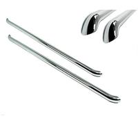 TVA Styling Sportline Side Bars - Polished Stainless-Steel Premium OEM Grade Non-Drill Sport Side Bars - Compatible with Transporter T6, T5 [SWB]