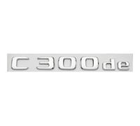 TVAAGHBCBR ABS Car Letters Logo C300de Badge Sticker Rear Trunk Emblem Decals Compatible With Mercedes Benz C300de W205(C300de Chrome)