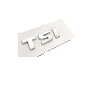 TVAAGHBCBR ABS TSI Letters Logo Car Emblem Rear Trunk Badge Sticker Compatible With VW(Chrome Silver)