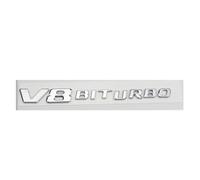 TVAAGHBCBR ABS V12 V8 BITURBO Emblem Letters Logo Car Fender Badge Compatible With Mercedes C63 E63 W212 W213 S63 S65 G63 G65 ML63(V8 BITURBO)