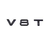 TVAAGHBCBR Bright Black Decal Sticker Logo V8T Wing Side Fender Rear Logo Custom Car Logo Compatible A4 A5 A6 A7 S4 S5 Q5 Q7(Gloss black)