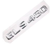 TVAAGHBCBR Car Rear Tail Emblem Number Letters Car Sticker Compatible With Mercedes Benz GLS 450 GLS450 Chrome Silver/Matte Black(Silver-Sharp)