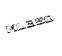 TVAAGHBCBR Chrome Shiny Silver ML 350" Car Trunk Rear Letters Word Badge Emblem Letter Decal Sticker Fit For Mercedes Benz ML Class ML350