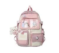 TVAFEDS Backpack Womens Backpack Ladies Waterproof School Bag Laptop Cute Urban Casual Practical Wearable Portable Lightweight(Pink,With pendant)