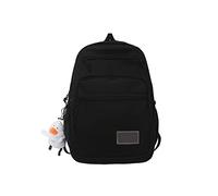 TVAFEDS Backpack Womens Mochila escolar de gran capacidad para chica adolescente, morral con diseño nicho Simple, versión coreana, para mujeres(Schwarz,Without pendant)