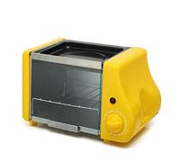 TVAFEDS Bread Maker 2 in 1 mini electric Baking Bakery roast Oven grill fried eggs Omelette frying pan breakfast machine bread maker Toaster(Yellow)