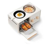 TVAFEDS Bread Maker Four-In-One Multi-Function Breakfast Machine Home Small Lazy Intelligent Automatic Bread Oven Pizza Frying Pan Toast